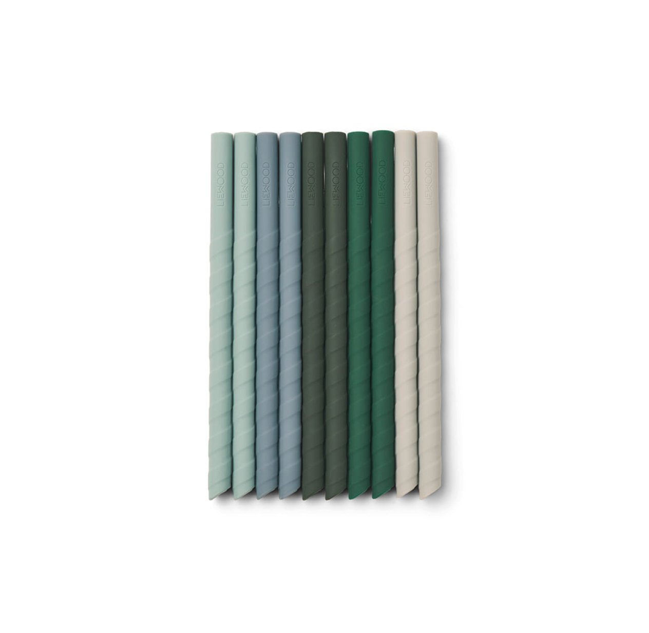 Set de 10 pailles Timoti - Vert Mix