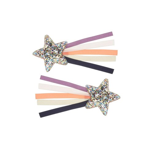 Set de 2 Barrettes Clips Etoiles Filantes