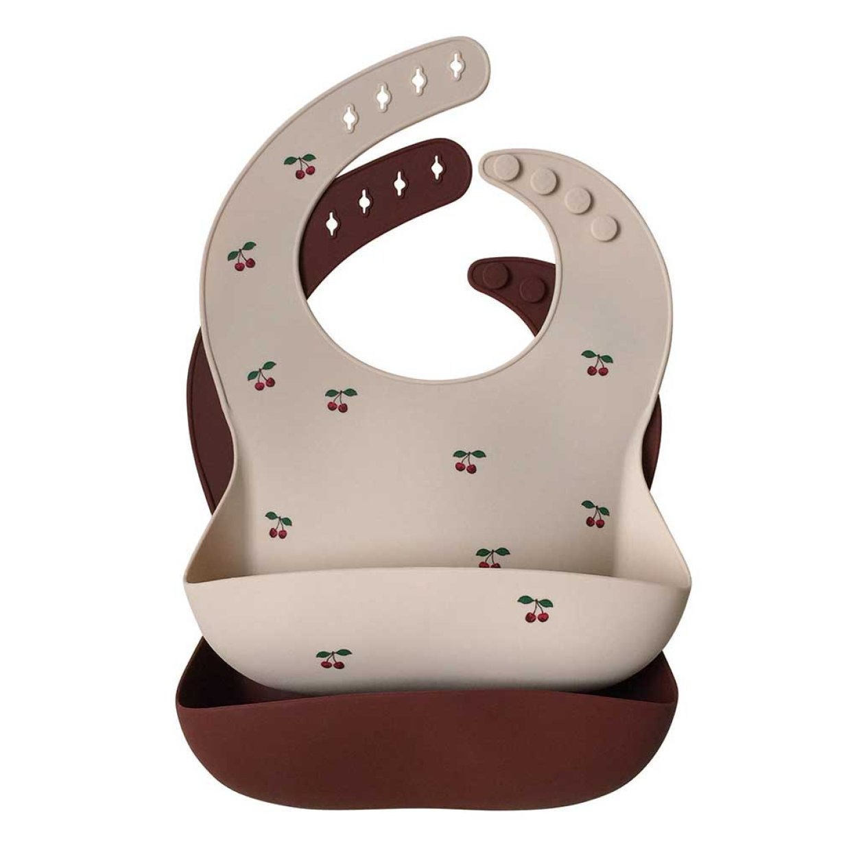 Set de 2 Bavoirs en Silicone Cerises