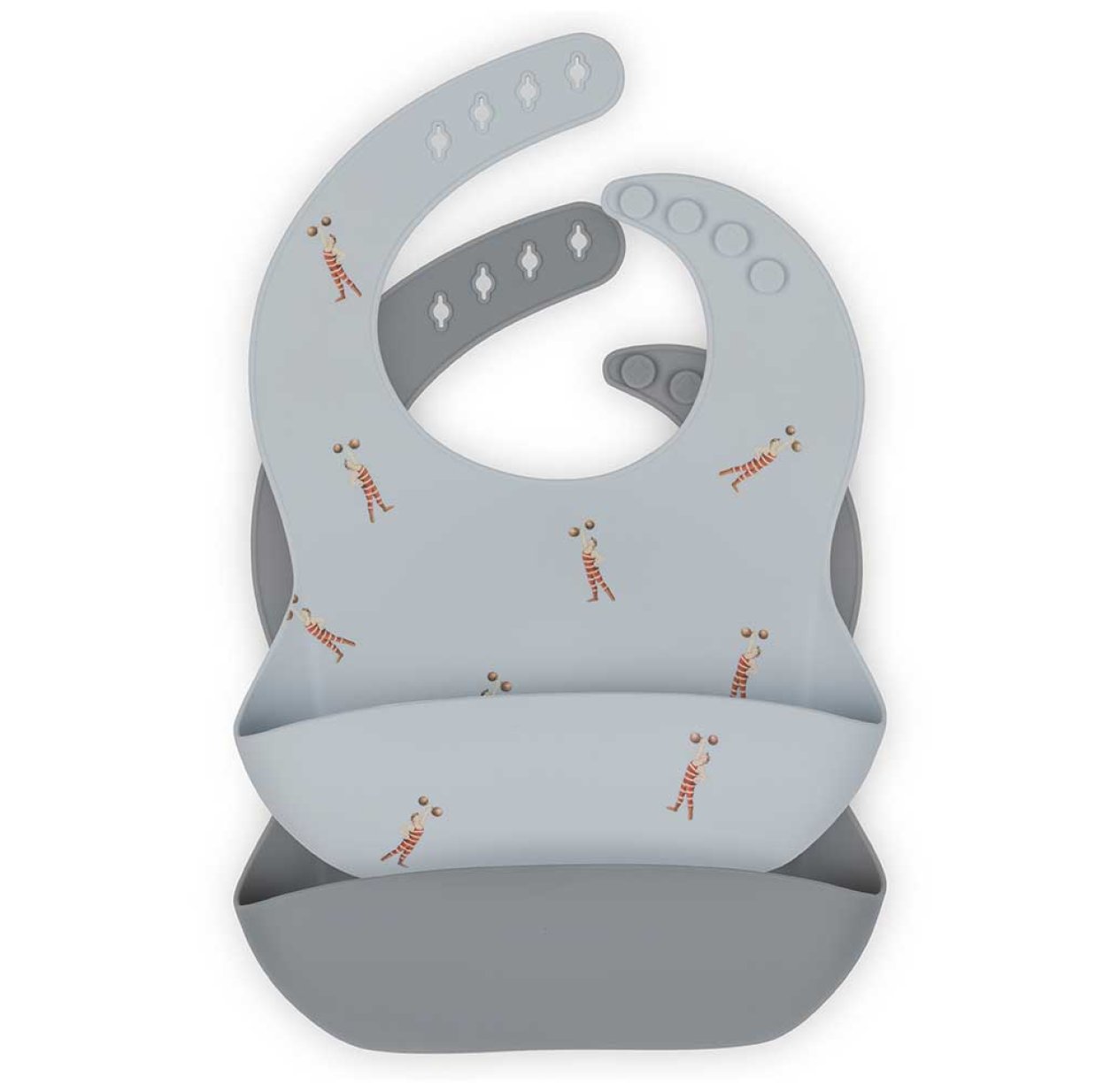 Set de 2 Bavoirs en Silicone Haltérophile