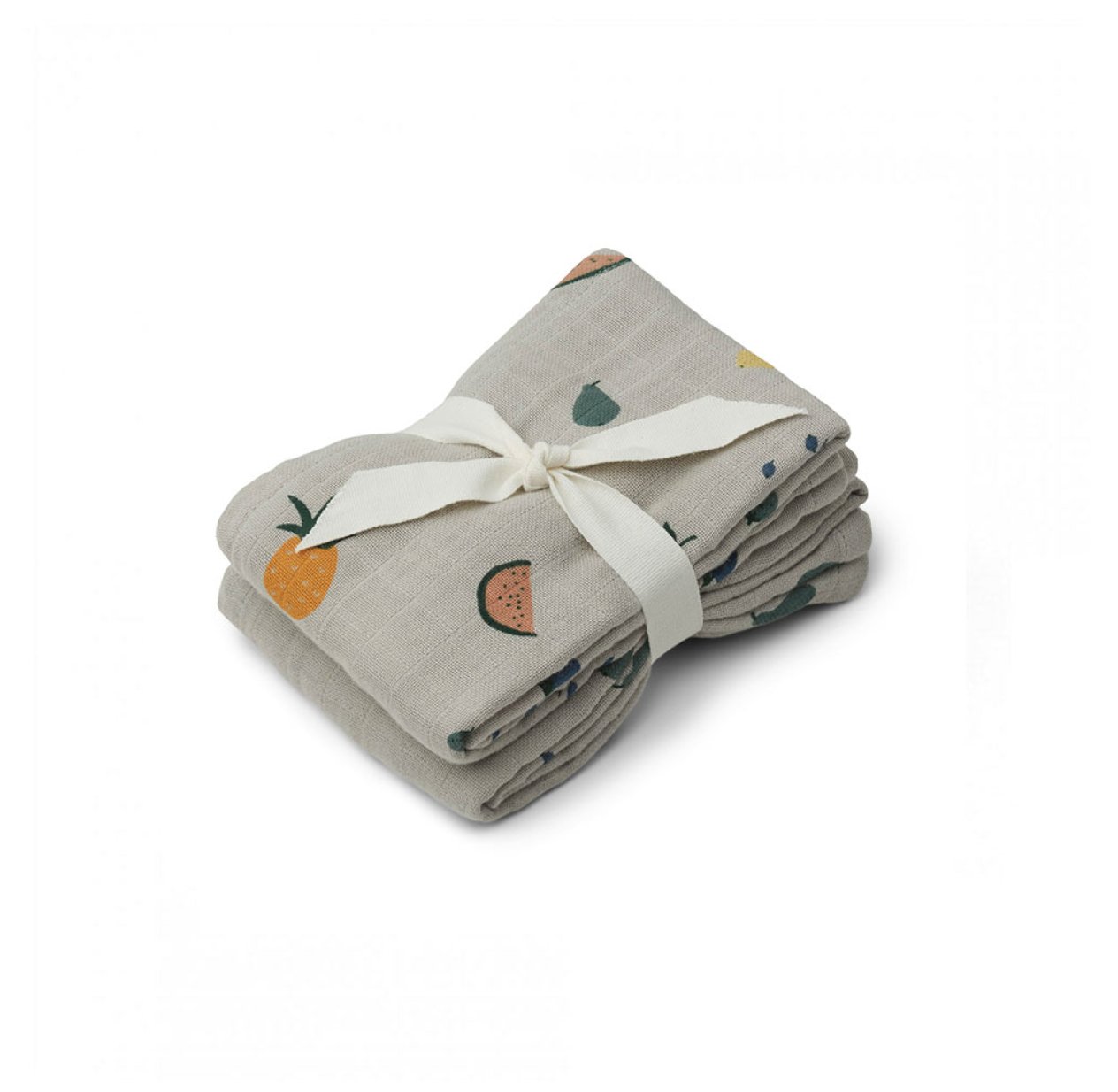 Set de 2 Langes Lewis Fruit - Bleu clair