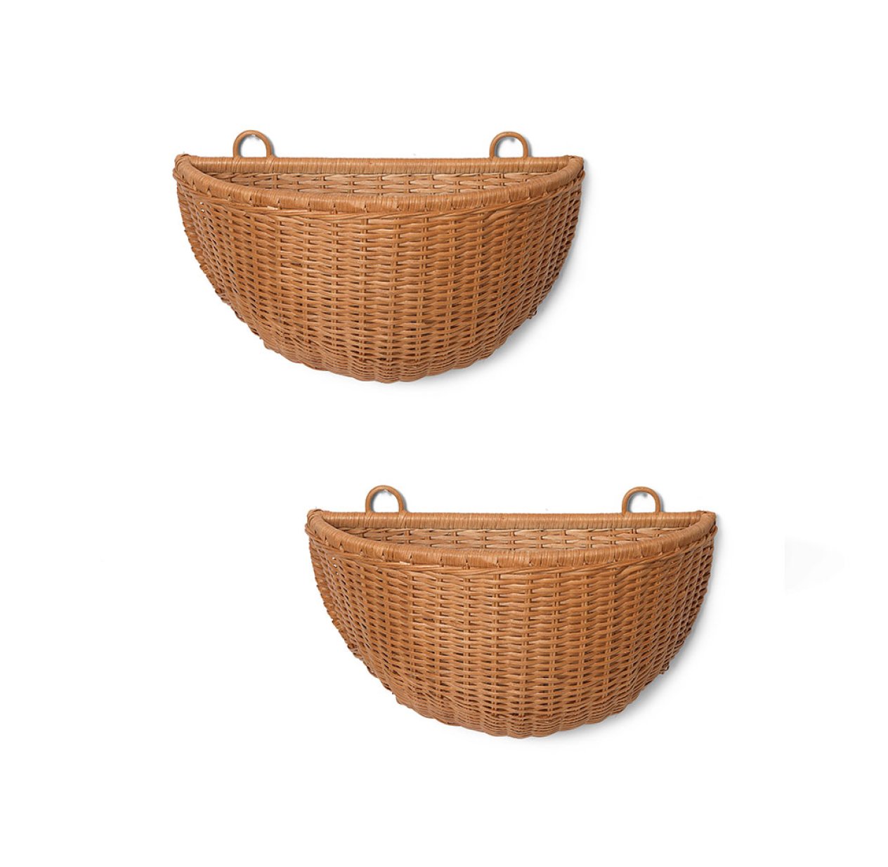 Set de 2 Paniers muraux tressés