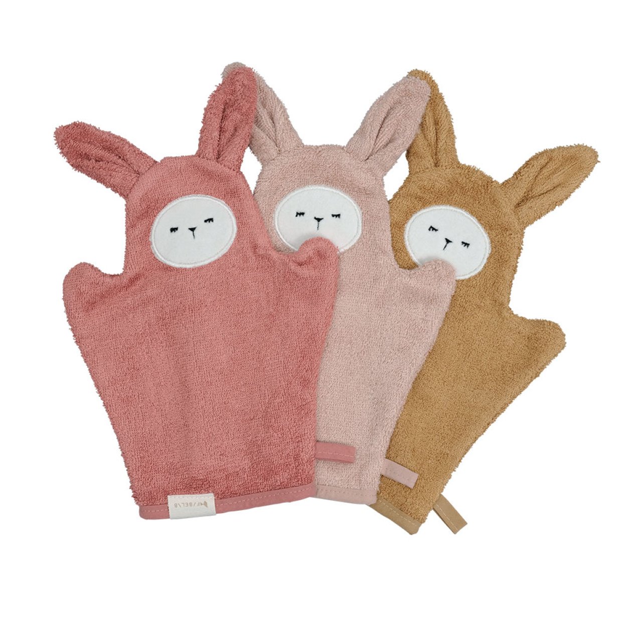 Lot De 3 Gants De Toilette Bébé - Super Doux, Absorbant - Motifs Animaux Cartoon
