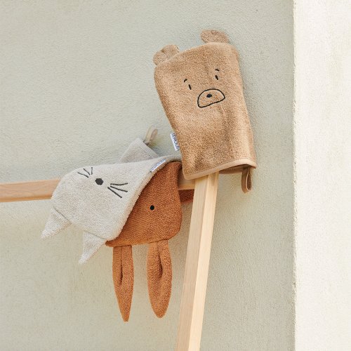 Set de 3 gants Chat, Ours et Lapin Sylvester - Rouge Mix