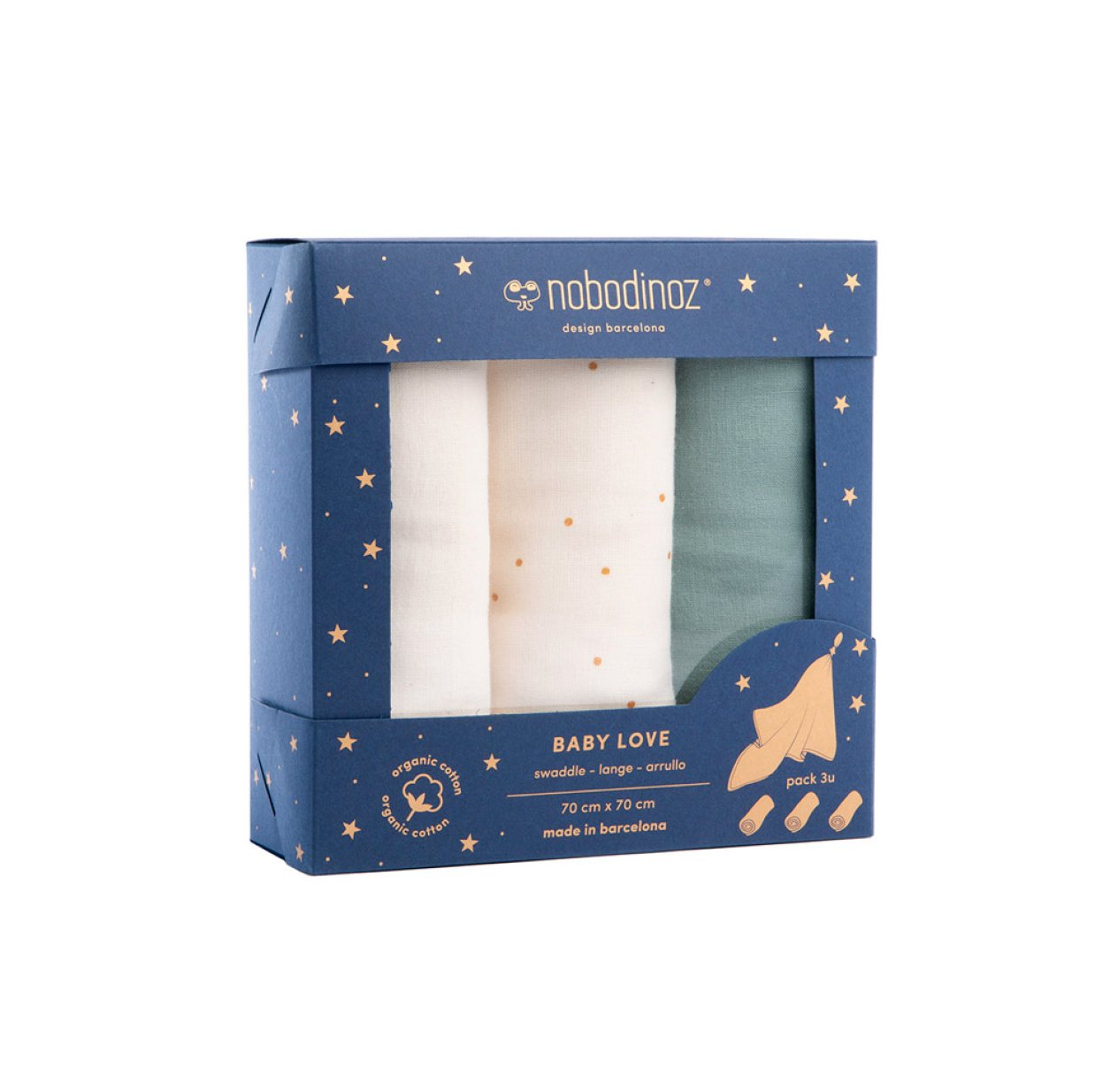 Pack 3 langes Baby Love - Eden Green