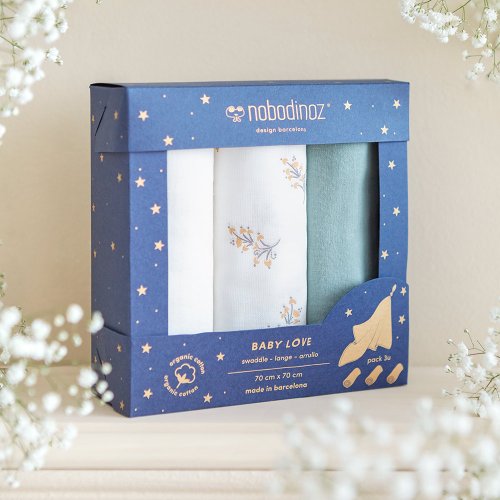 Pack 3 langes Baby Love - Flore