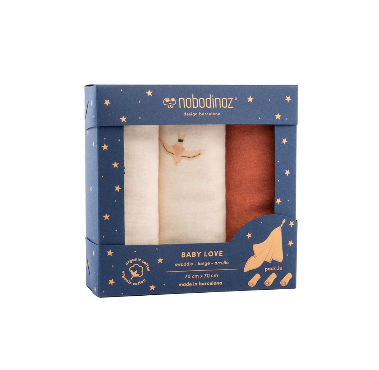 Pack 3 langes Baby Love - Toffee