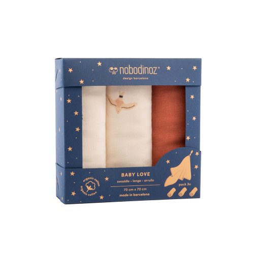 Pack 3 langes Baby Love - Toffee