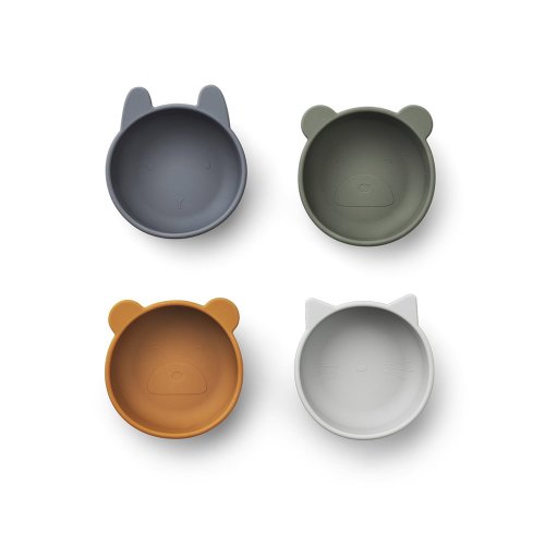 Set de 4 bols Iggy - Bleu mix