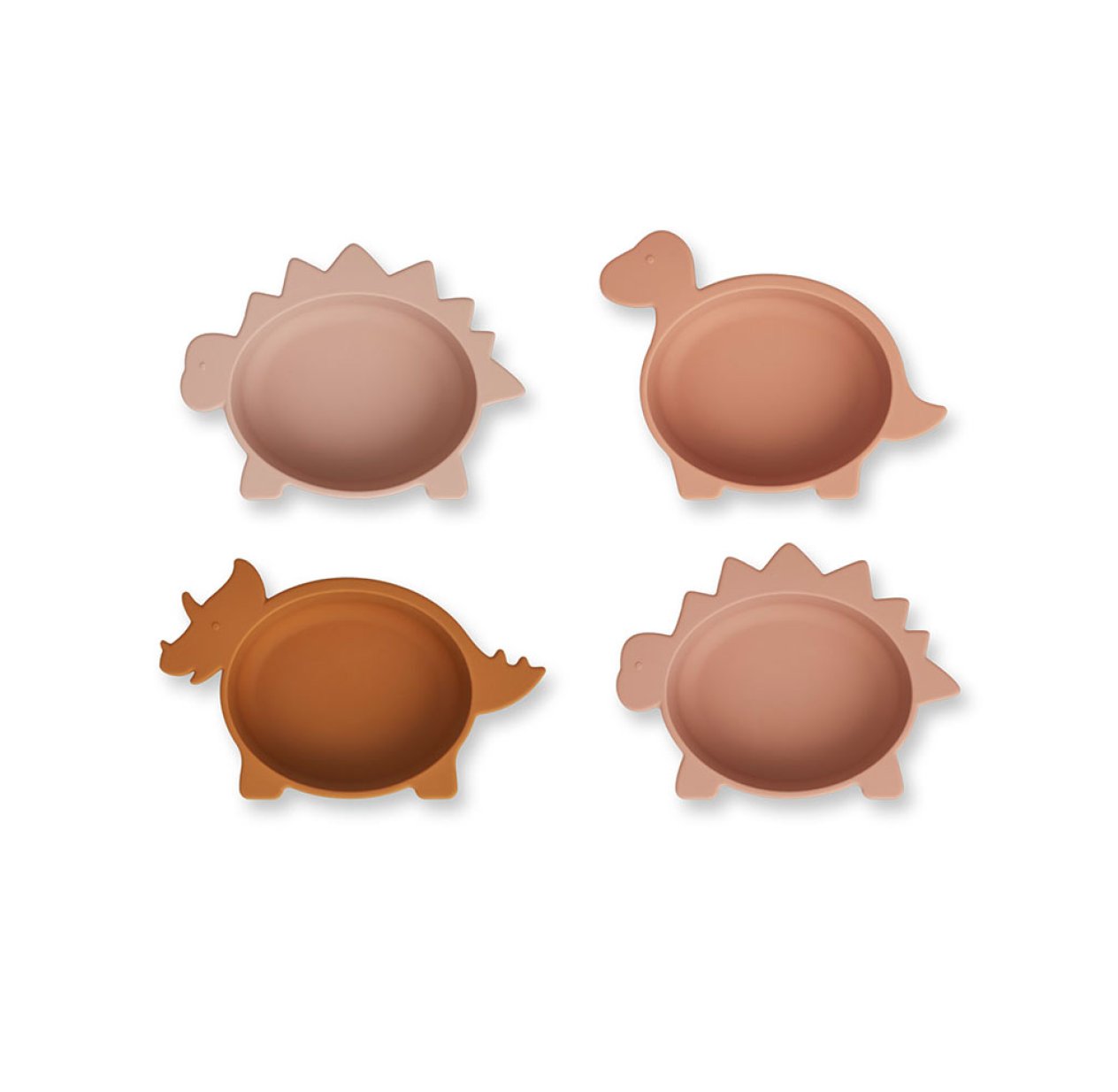 Set de 4 bols Dino Iggy - Rose mix