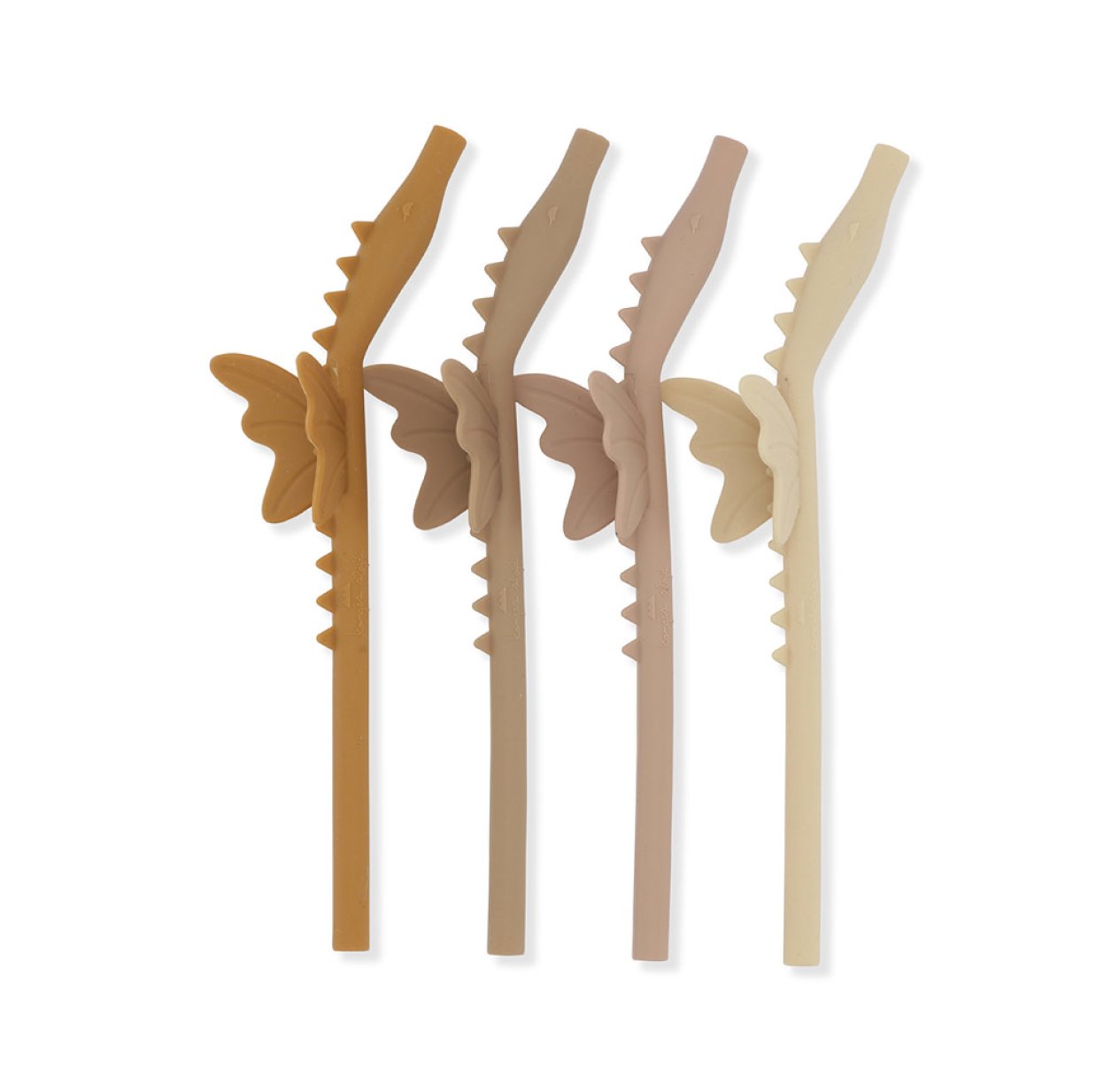 Set de 4 pailles Dragon - Rose mix