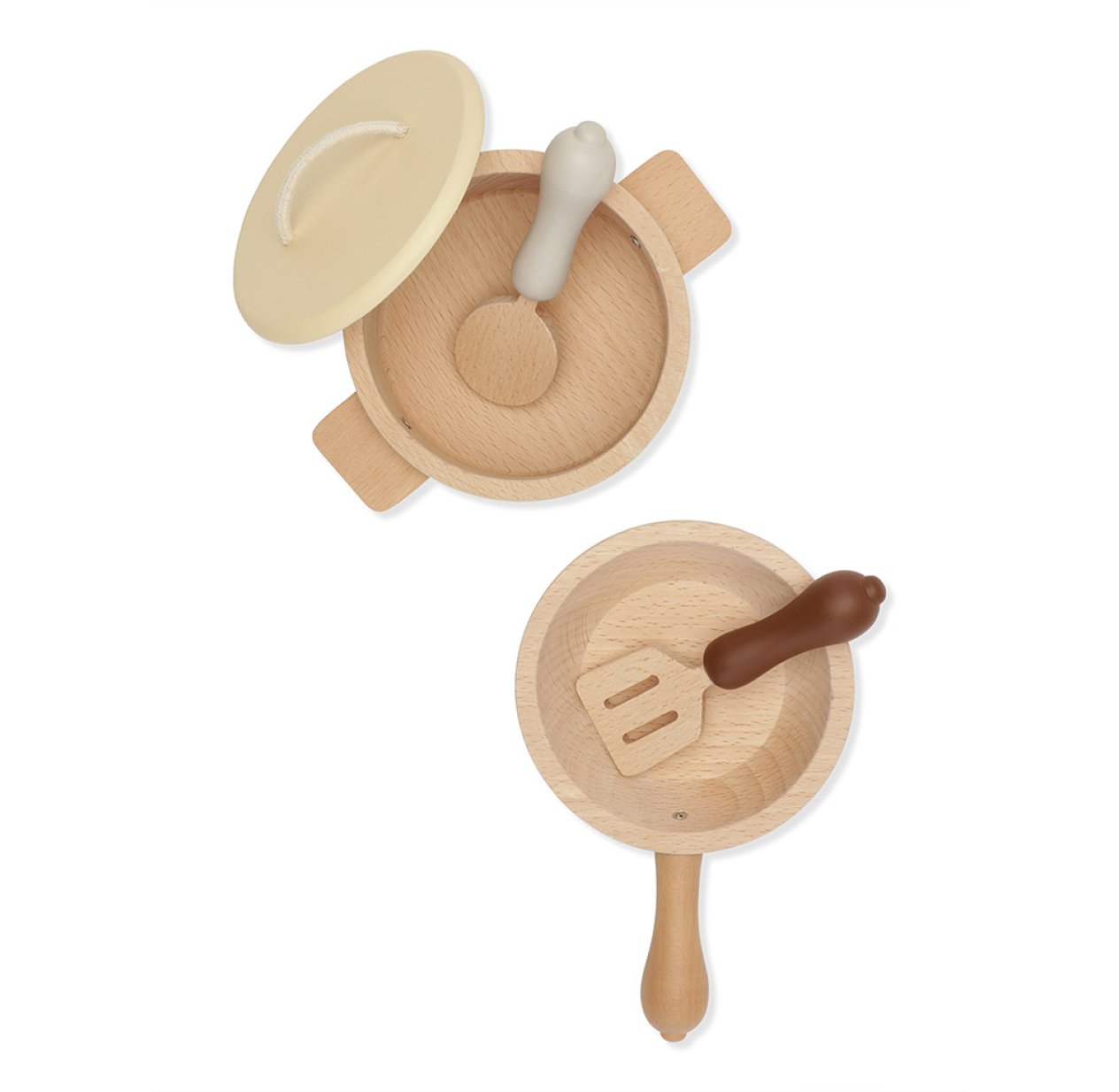 Set de Casseroles Rétro en bois