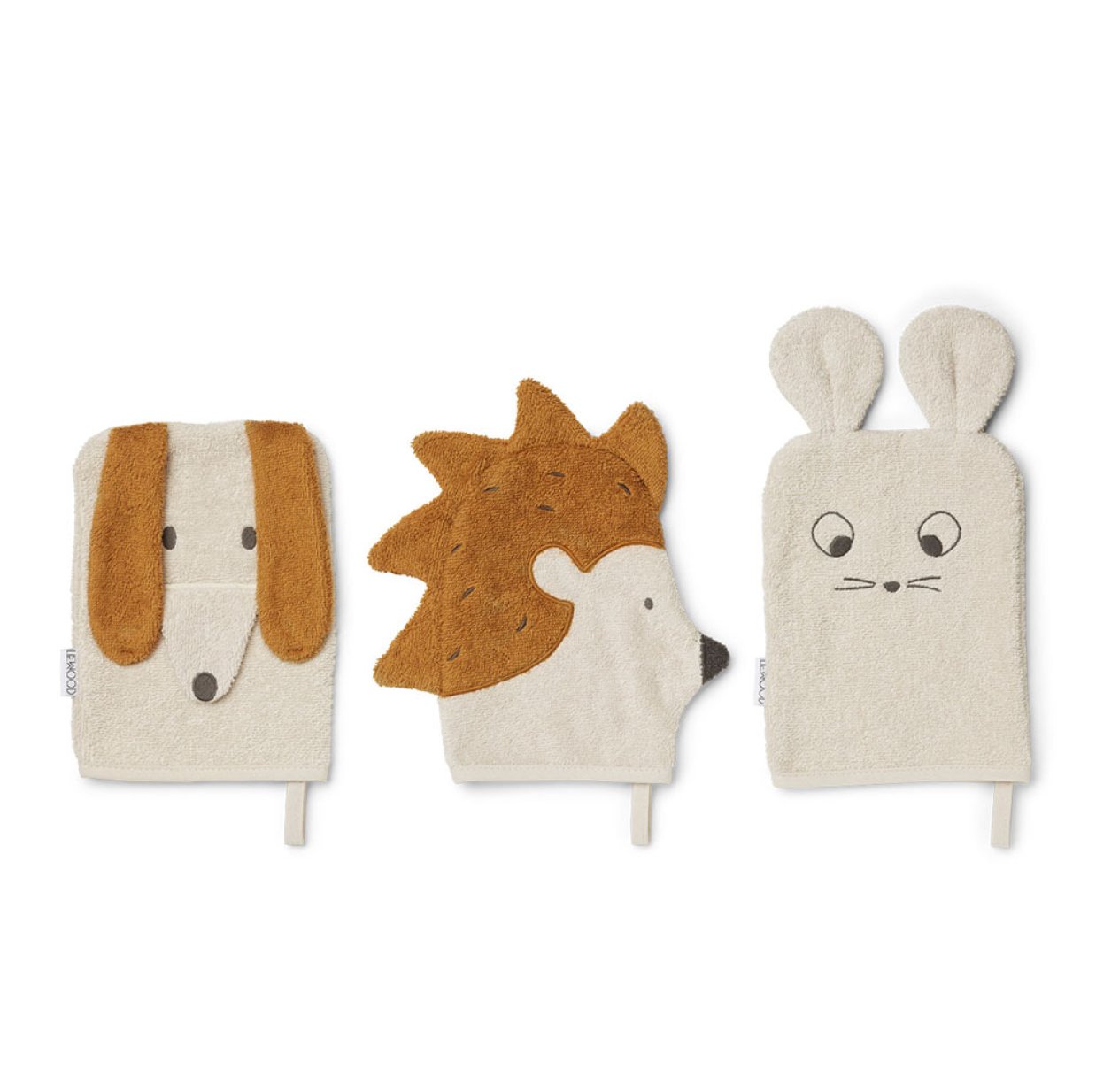Set de 3 gants Chien, Hérisson et Souris Sylvester