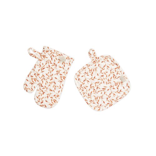 Set de cuisine Gant et Manique Caramel Leaves
