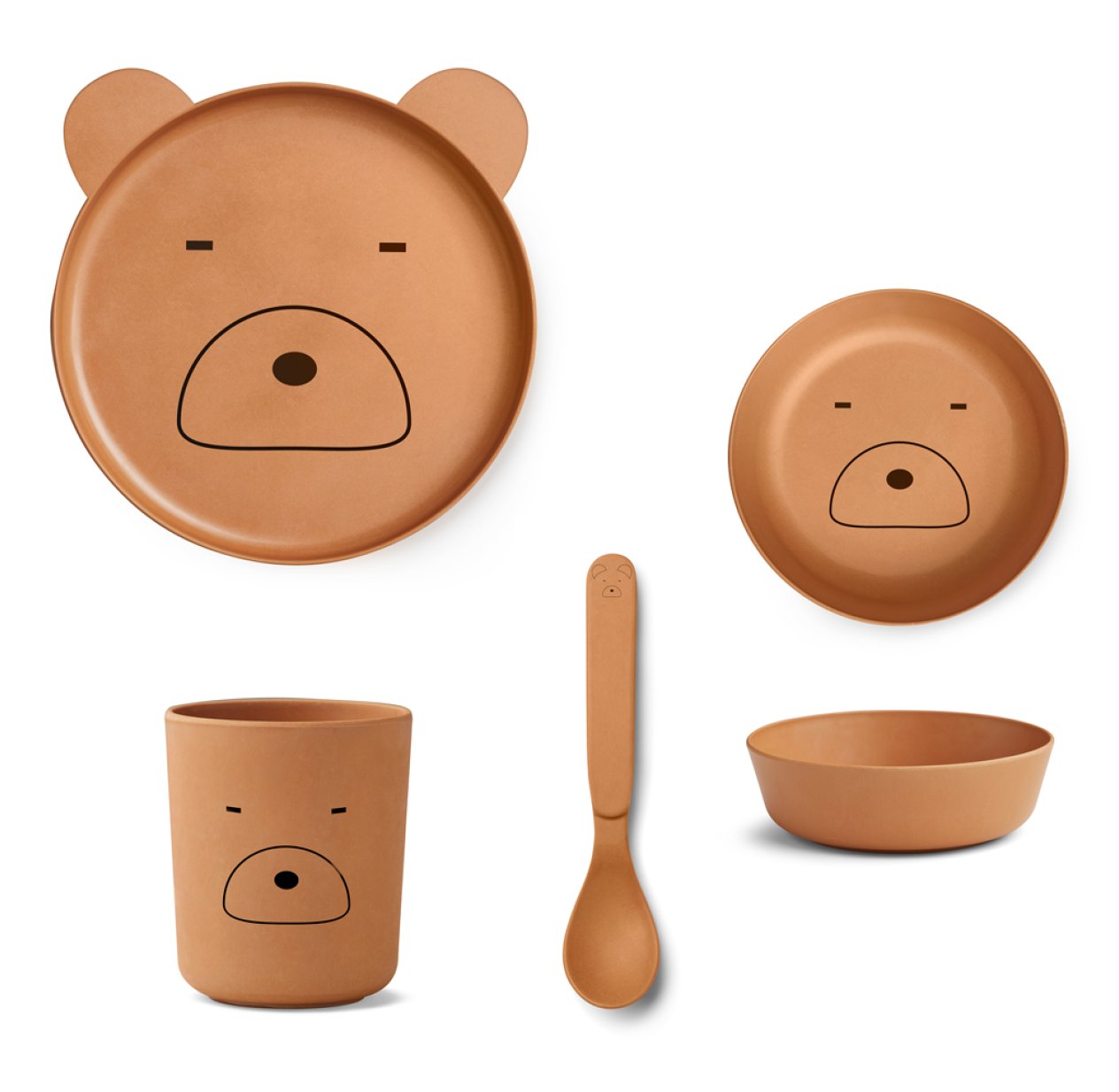 Set premier repas bébé ours Bambou - Moutarde