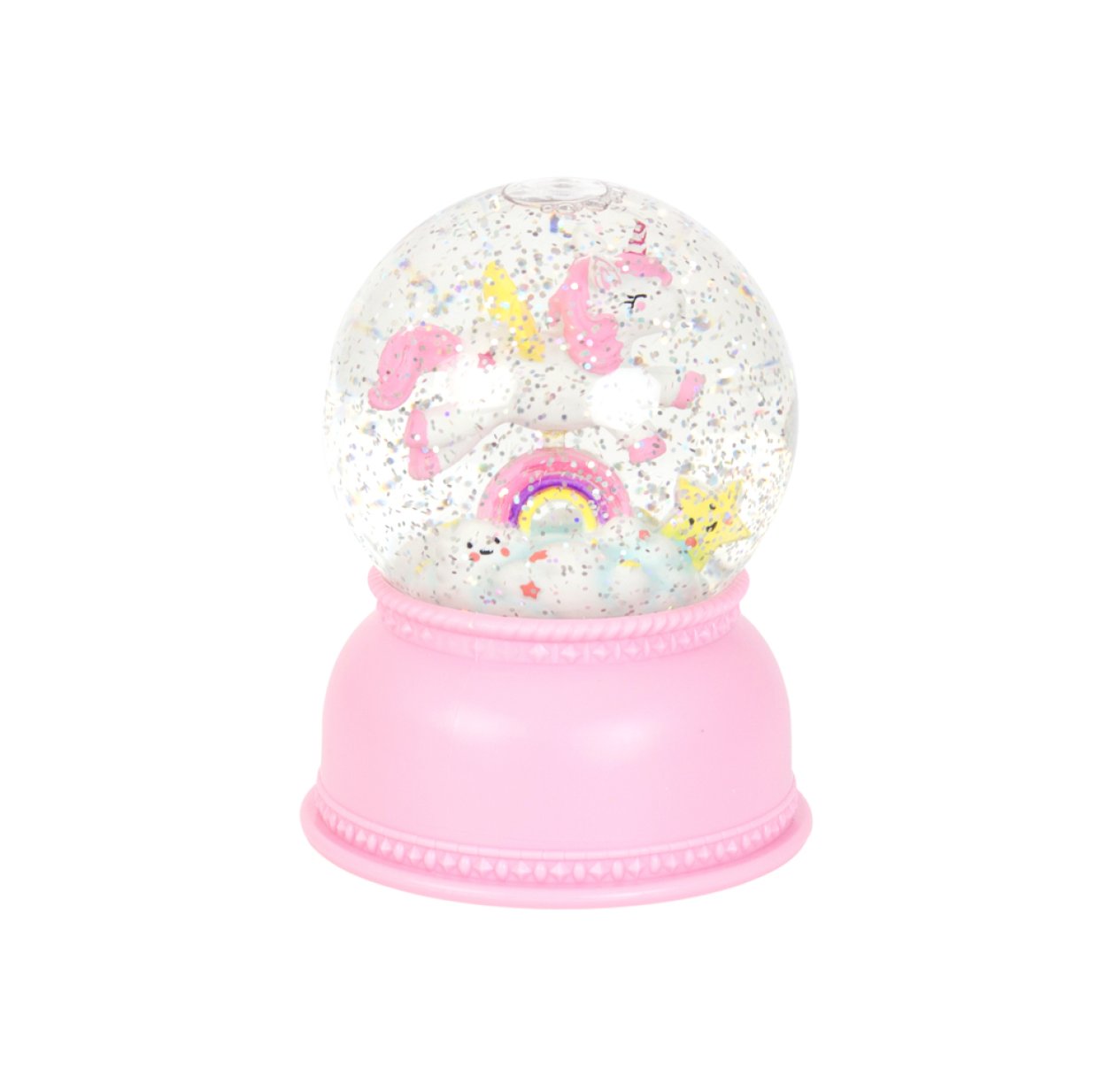 Veilleuse boule à neige Licorne - édition Limitée - Rose