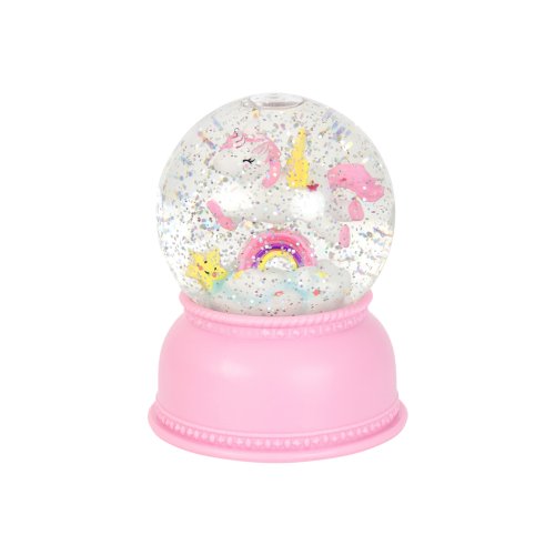 Veilleuse boule à neige Licorne - édition Limitée - Rose