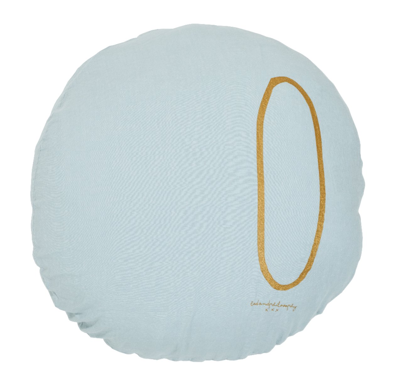 Coussin rond Shining aqua - Bleu