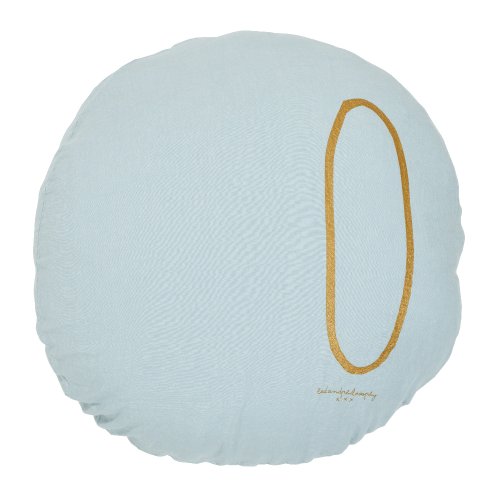Coussin rond Shining aqua - Bleu