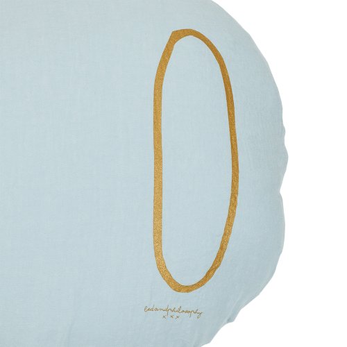 Coussin rond Shining aqua - Bleu