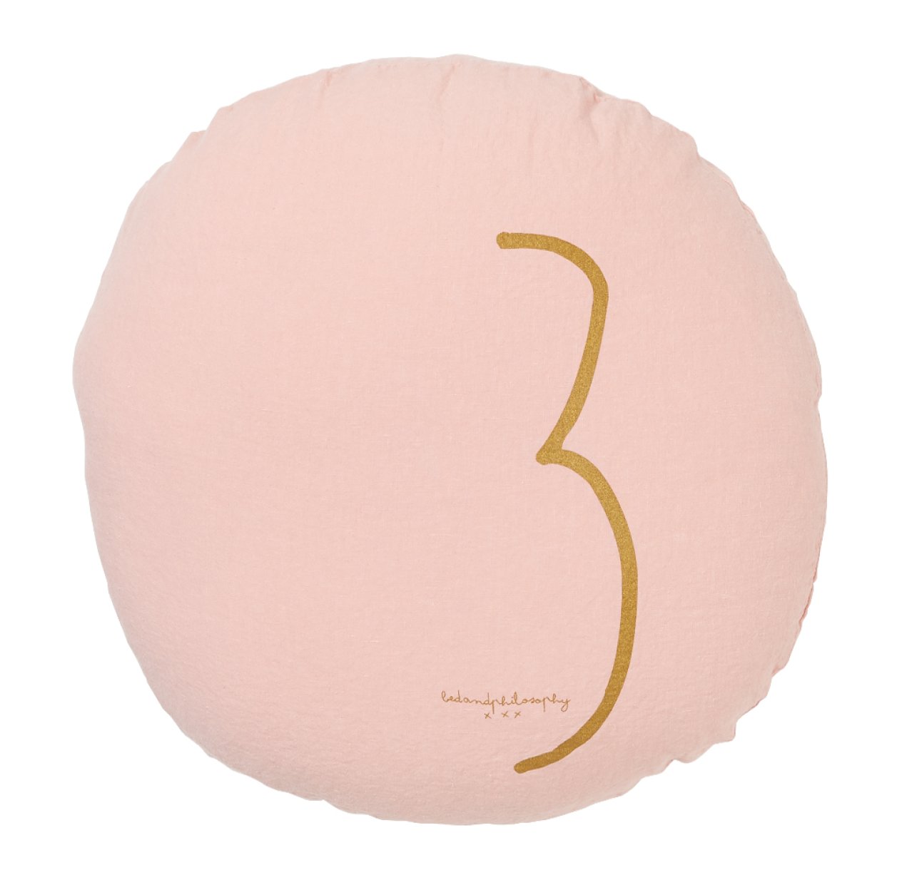 Coussin rond Shining blush - Rose