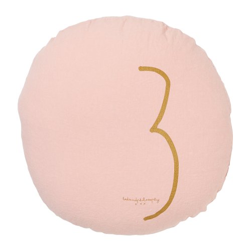Coussin rond Shining blush - Rose