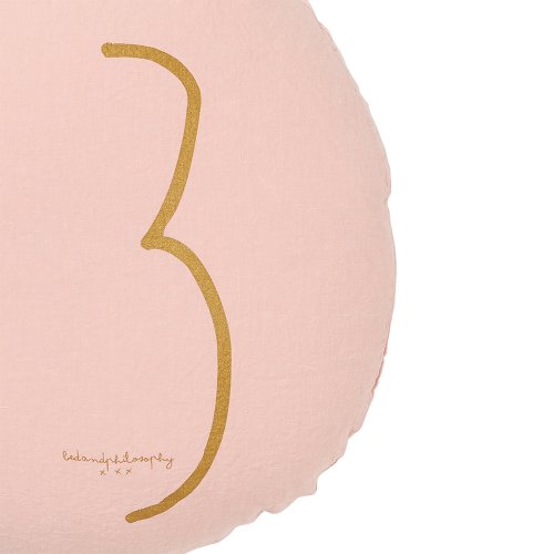 Coussin rond Shining blush - Rose