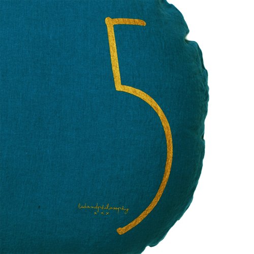 Coussin rond Shining piscine - Bleu