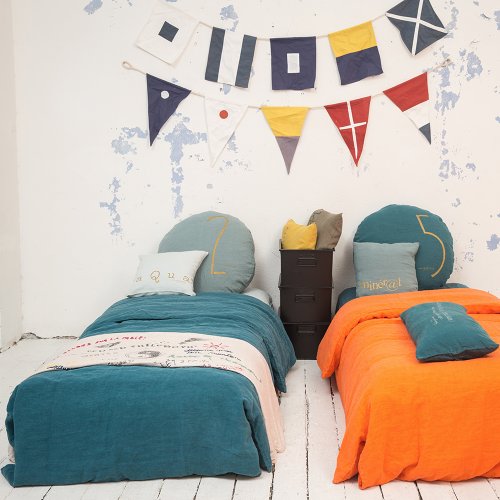 Coussin rond Shining piscine - Bleu