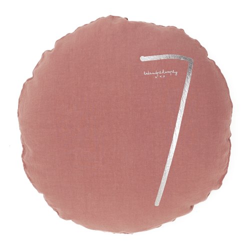 Coussin rond Shining rosebud - Rose