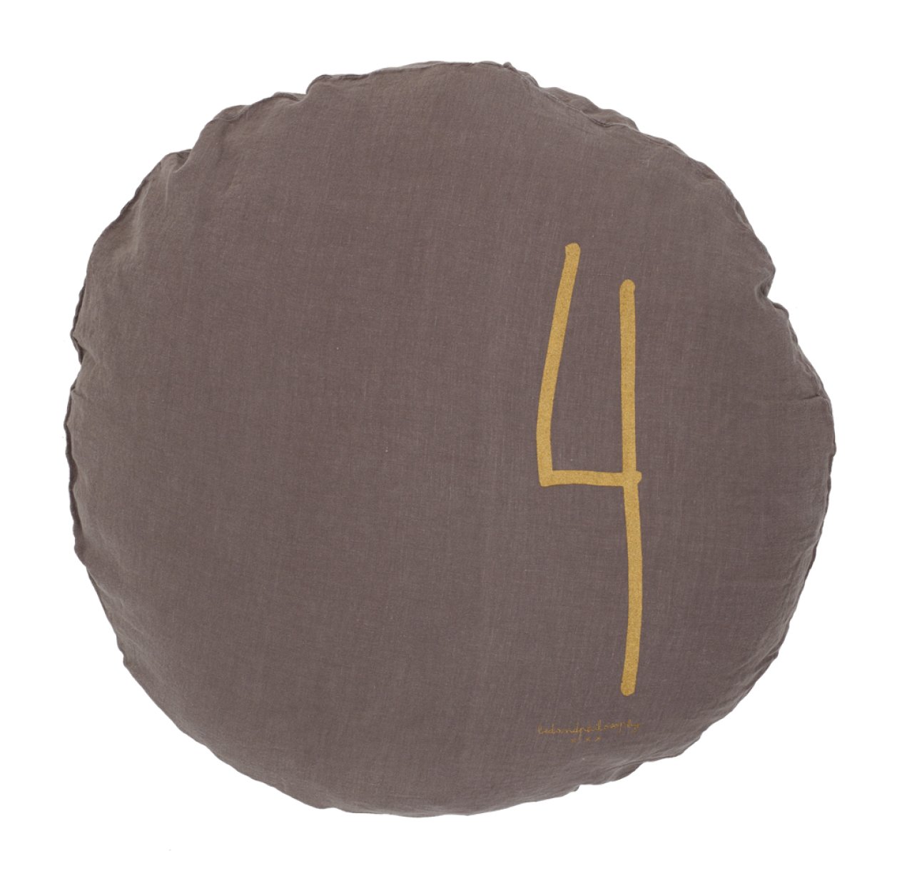 Coussin rond Shining taupe - Marron