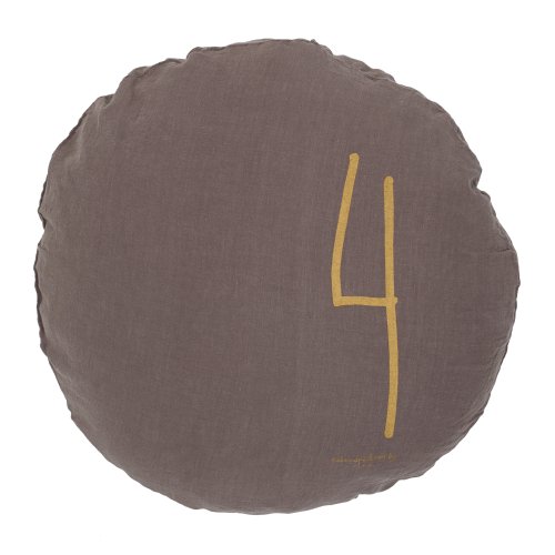 Coussin rond Shining taupe - Marron