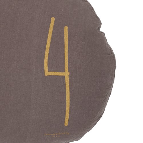 Coussin rond Shining taupe - Marron