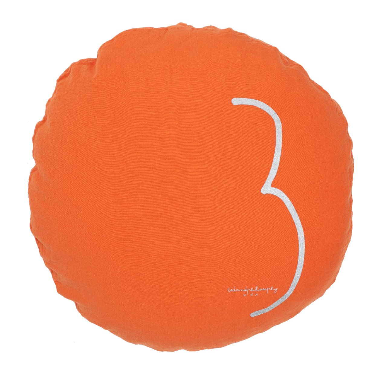 Coussin rond Shining terracotta - Orange