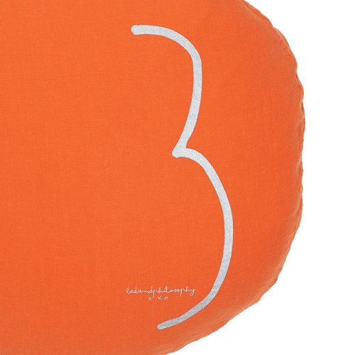 Coussin rond Shining terracotta - Orange