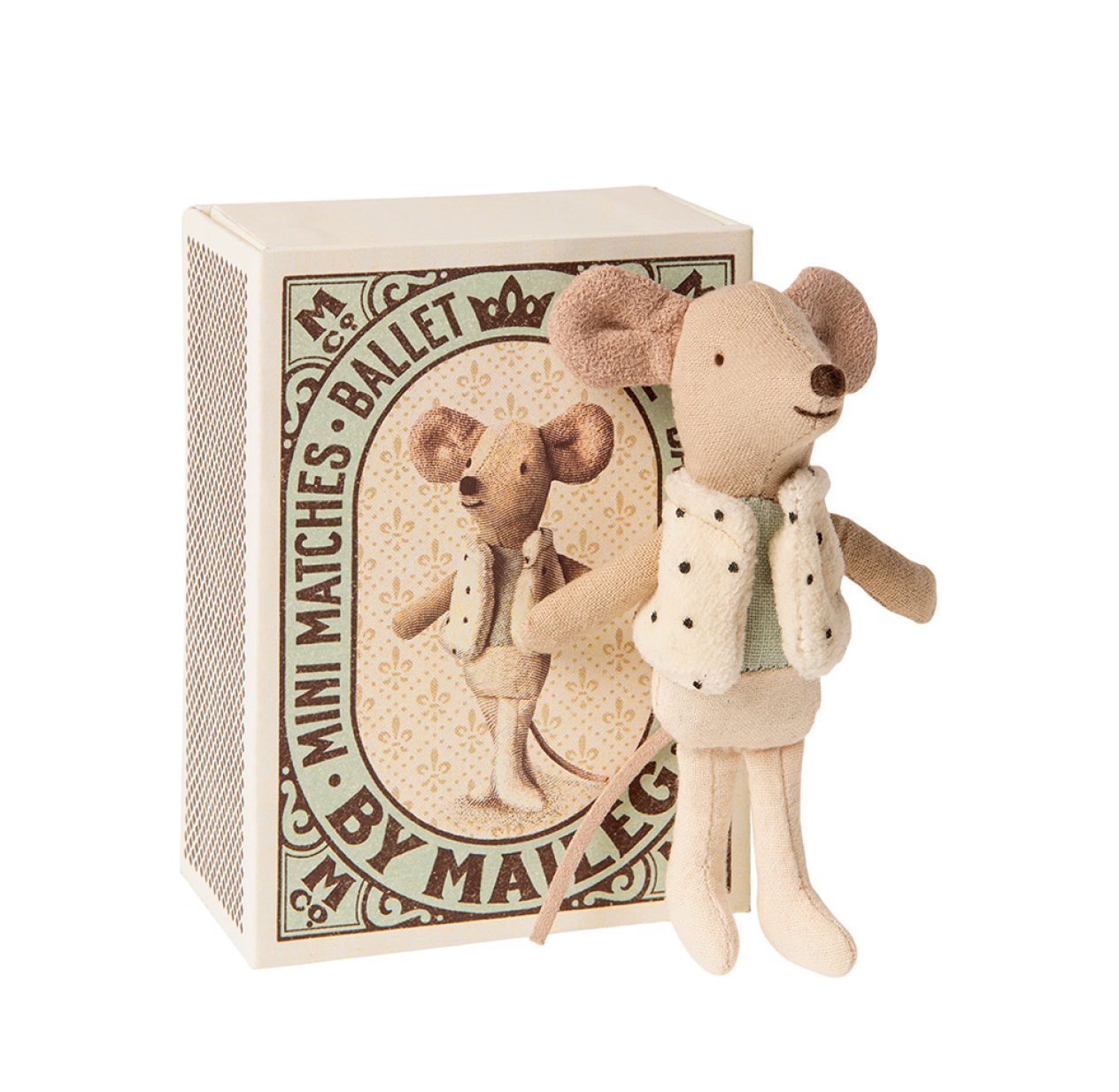 Souris Danseur Petit Frère dans sa boîte