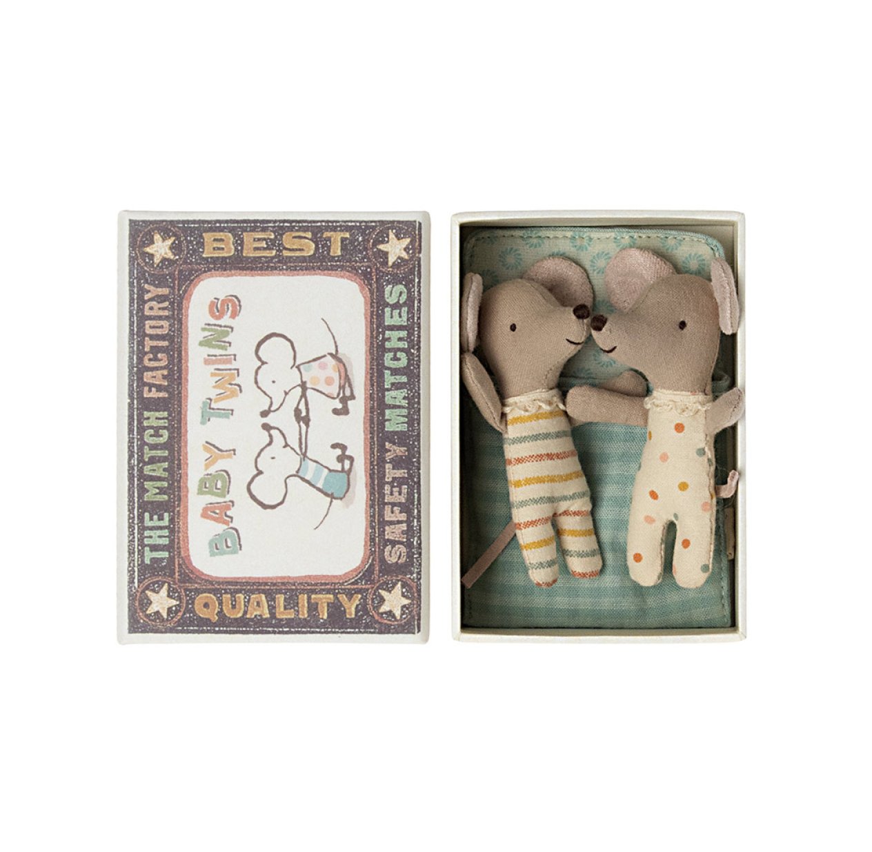 Petites Souris Bébés Jumeaux dans leur boîte