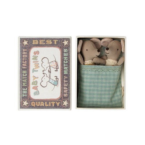 Petites Souris Bébés Jumeaux dans leur boîte