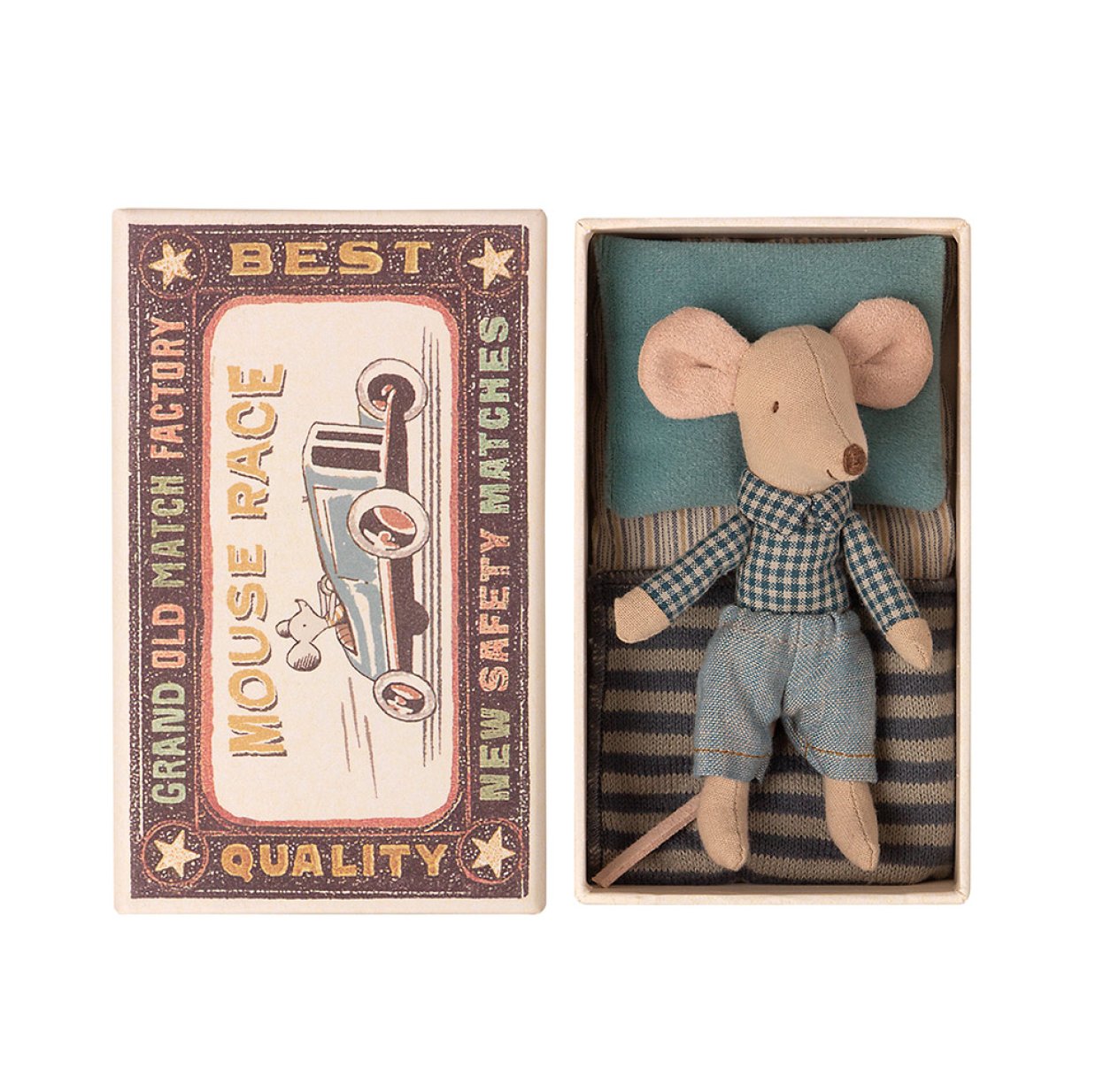 Souris Petit Frère dans sa boîte