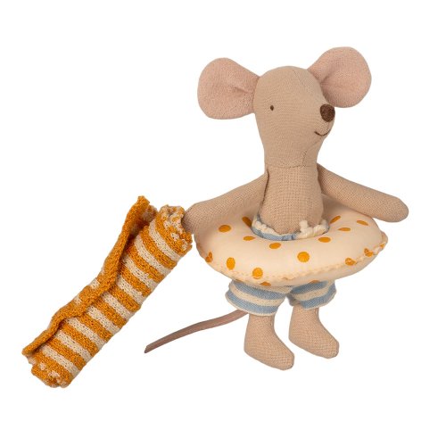 Souris Petite Frère et sa Cabine de Plage