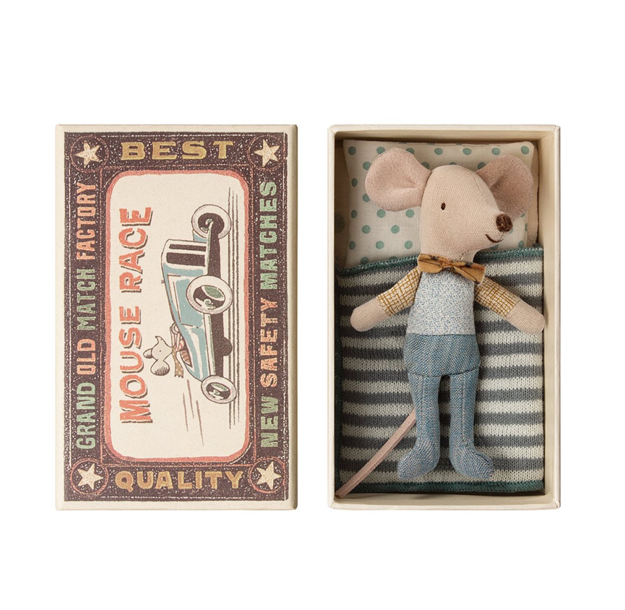 Souris Petit Frère dans sa boîte