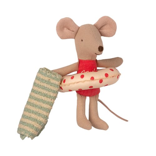 Souris Petite Soeur et sa Cabine de Plage