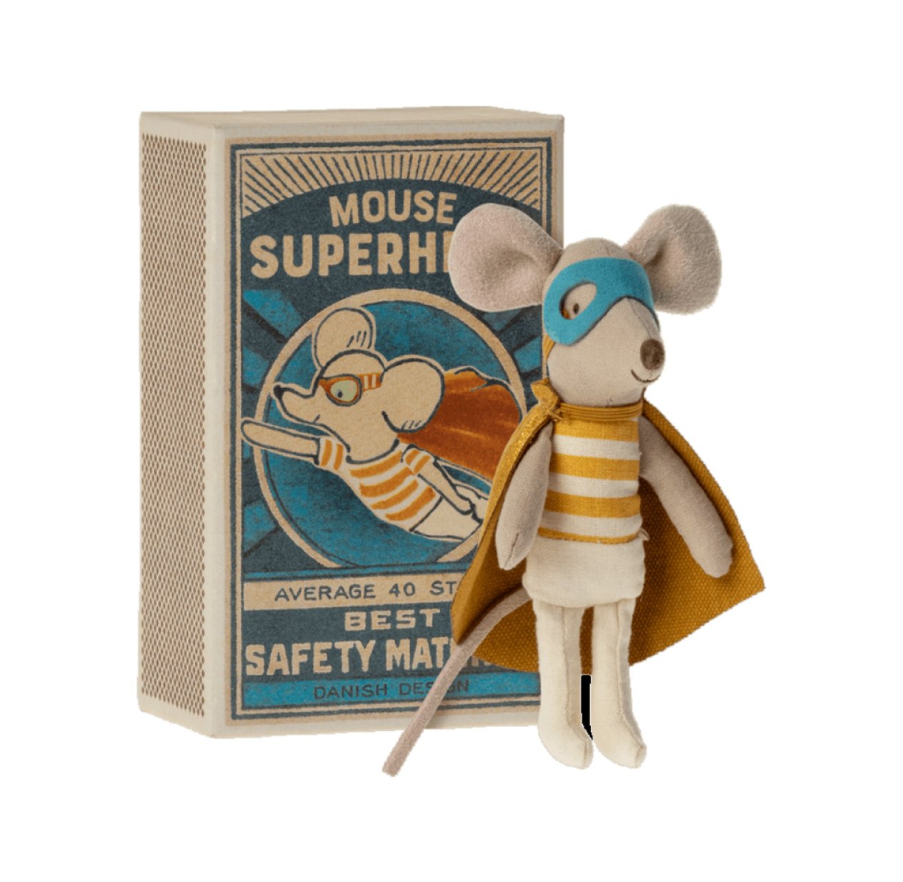 Souris Super-Héros Petit Frère dans sa boîte