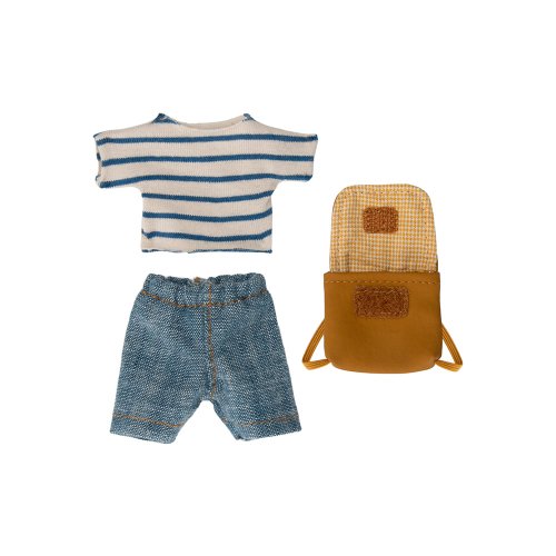 Souris Cycliste Grand Frère et son cartable