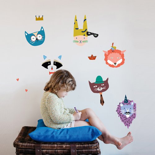 Sticker Animal Party Mimilou pour chambre enfant - Les Enfants du Design