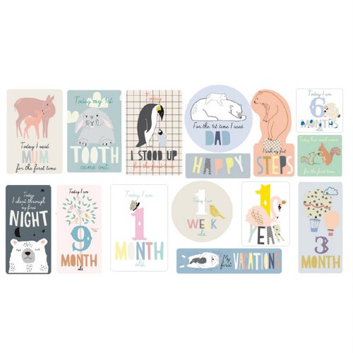 Stickers Baby Cards - Anglais