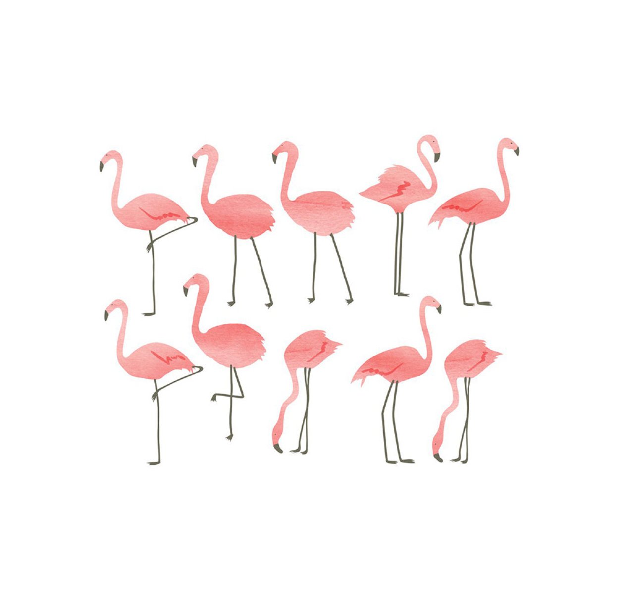 Stickers Just A Touch Flamants Roses