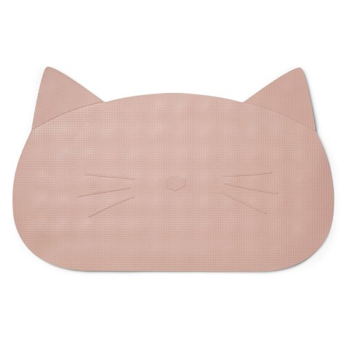 Tapis de bain chat Storm - Rose pastel