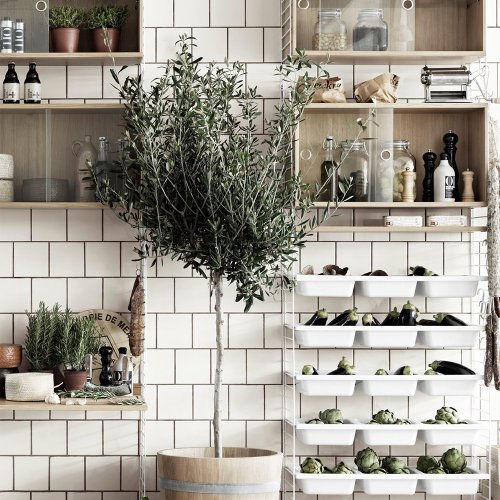 Caisson 2 portes vitrées coulissantes - Chêne