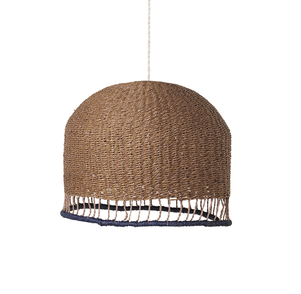 Suspension tressée small - Vieux rose